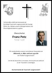 Parte PETZ Franz