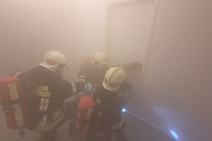 Gesamtübung in Gewerbebetrieb